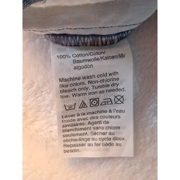 J.Crew 4" Chambray Scalloped Hem Shorts 100% Cotton Echo Blue L1670 Size Small - Picture 9 of 9